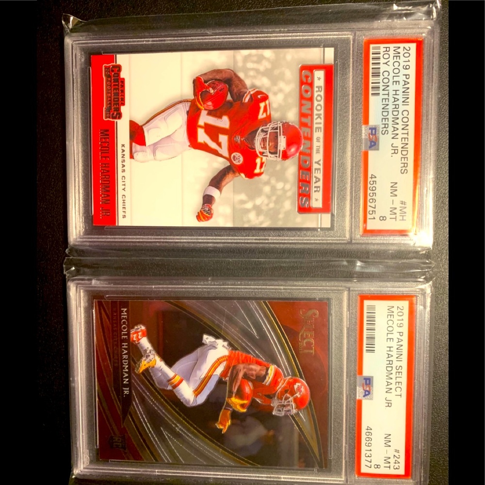 Mecole Hardman Jr. lot of 2 PSA graded 8 rookies!